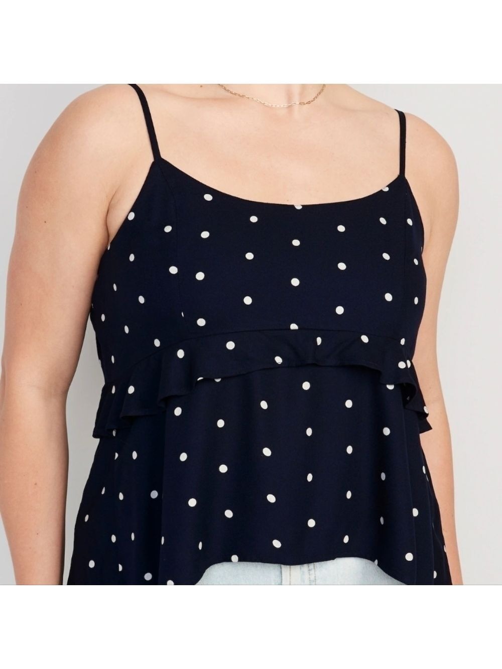 XXL • Old Navy • Ruffle-Trim polkadot Cami Top